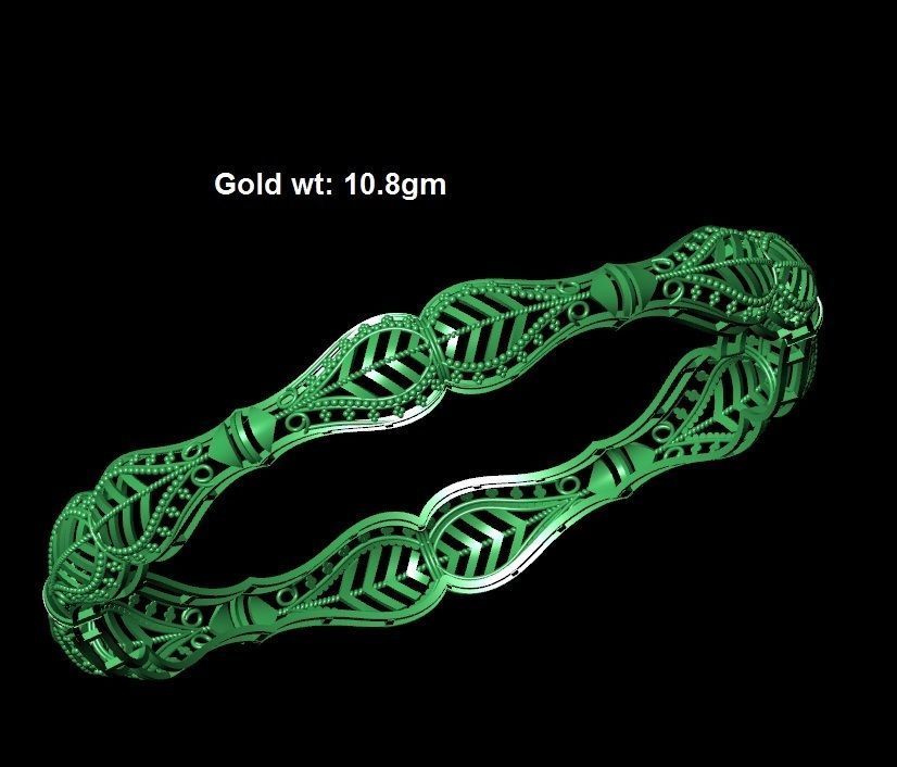 dubai kuwathy bangles 3D print model_1