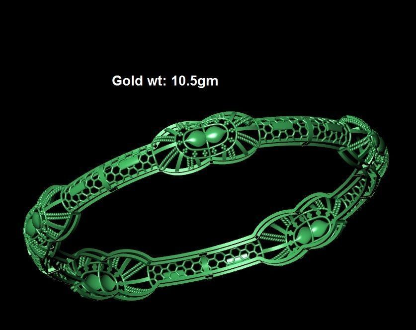 dubai kuwathy bangles 3D print model_11