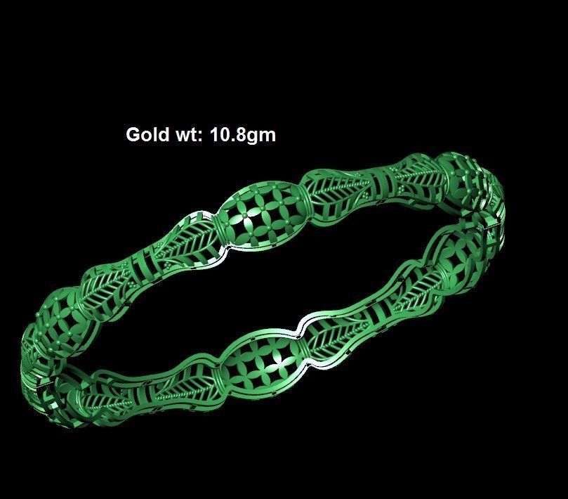 dubai kuwathy bangles 3D print model_2