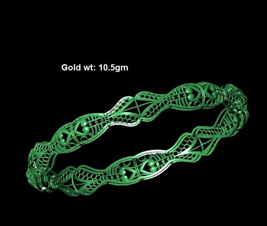 dubai kuwathy bangles 3D print model_9