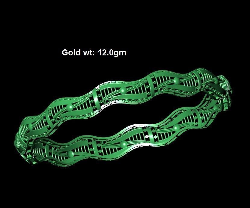 dubai kuwathy bangles 3D print model_13