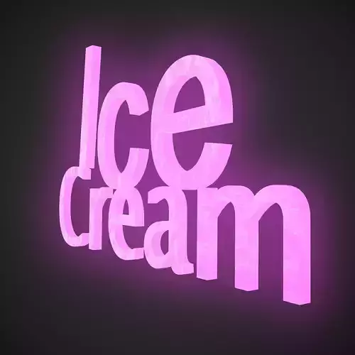 Ice Cream Sign Free 3D model
