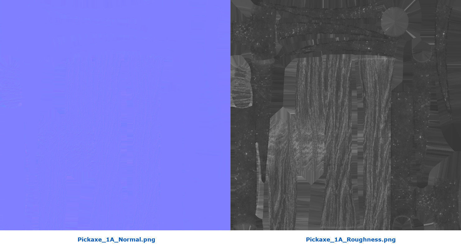 Pickaxe 1A Low-poly 3D model_8