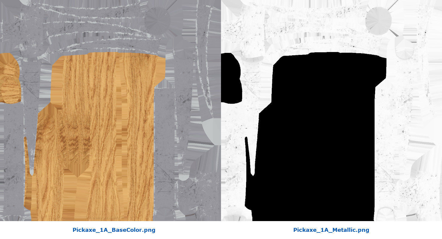 Pickaxe 1A Low-poly 3D model_7