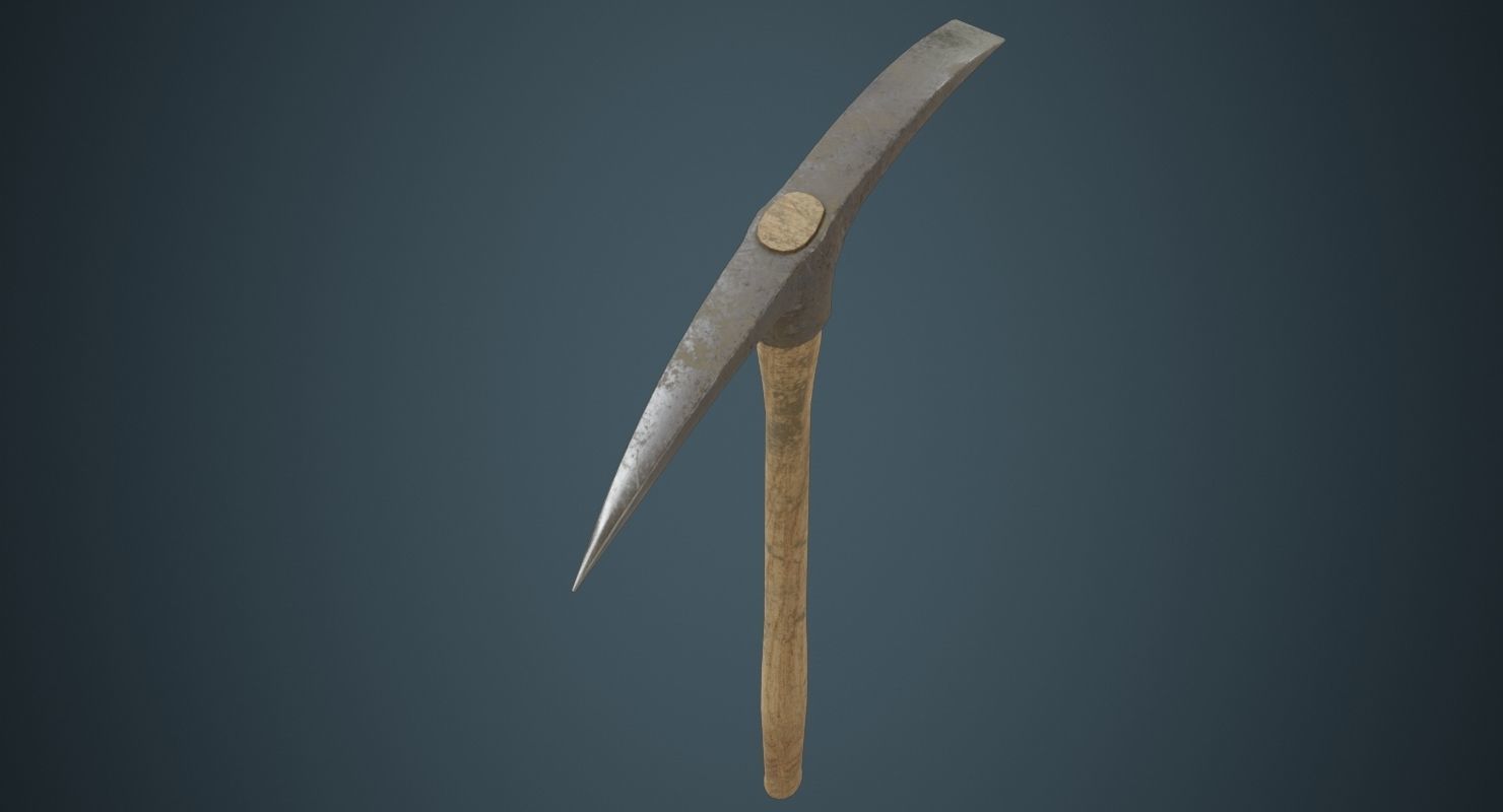 Pickaxe 1B Low-poly 3D model_2