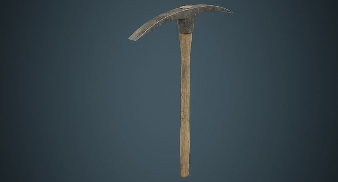 Pickaxe 1B Low-poly 3D model