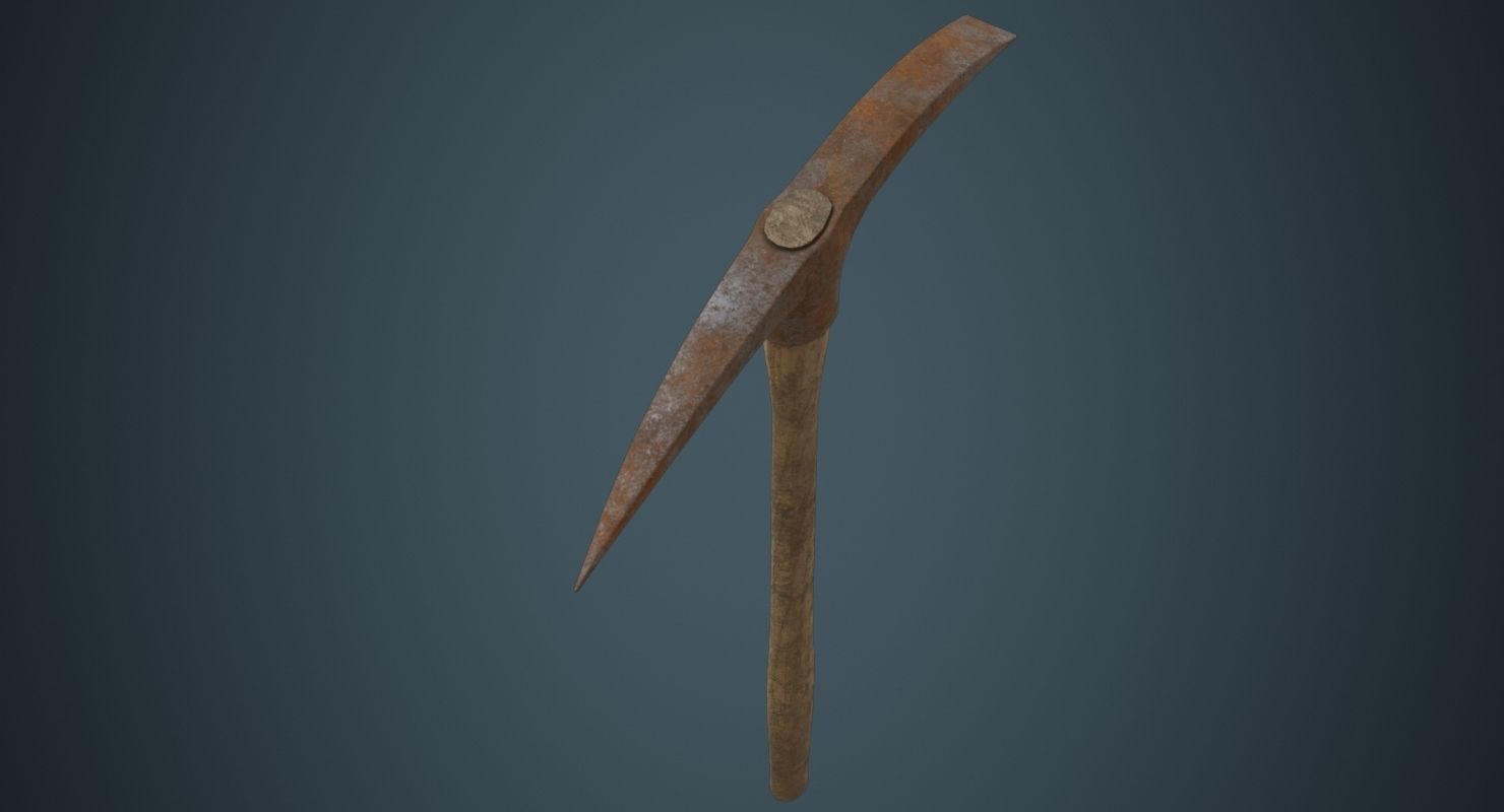 Pickaxe 1C Low-poly 3D model_2