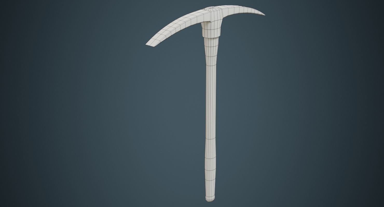 Pickaxe 1C Low-poly 3D model_5
