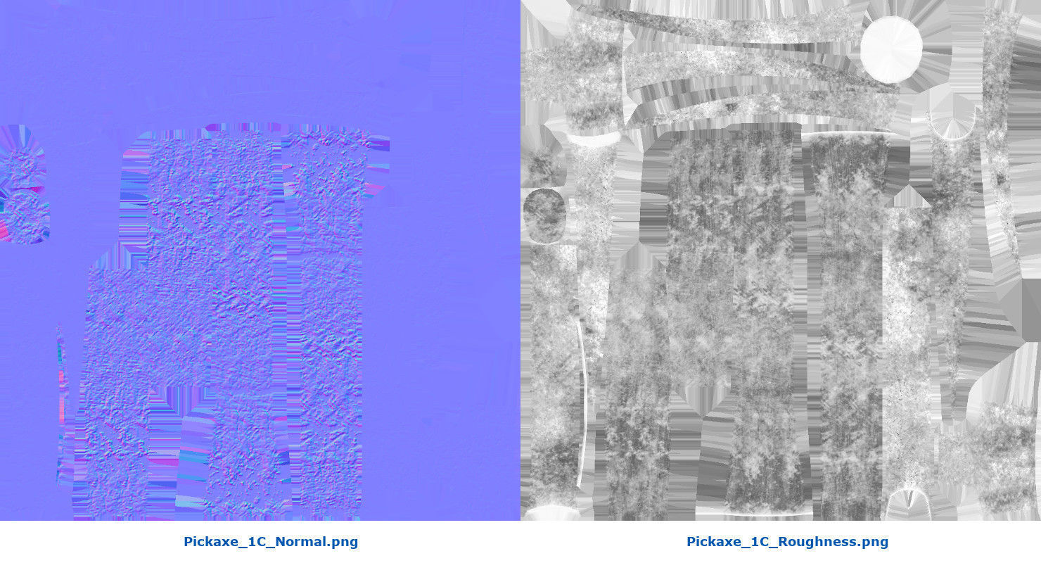 Pickaxe 1C Low-poly 3D model_8