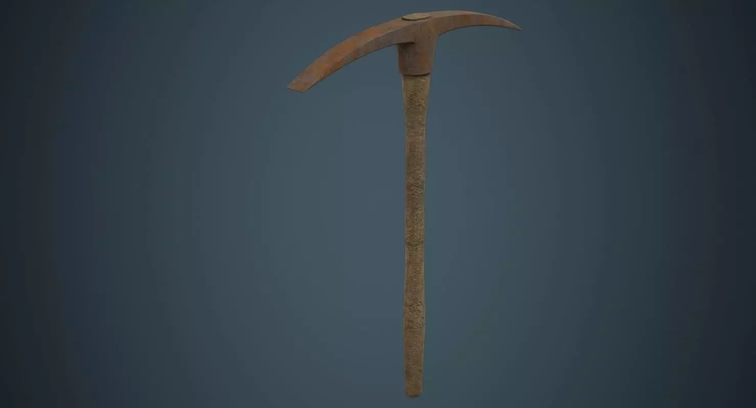 Pickaxe 1C Low-poly 3D model_0