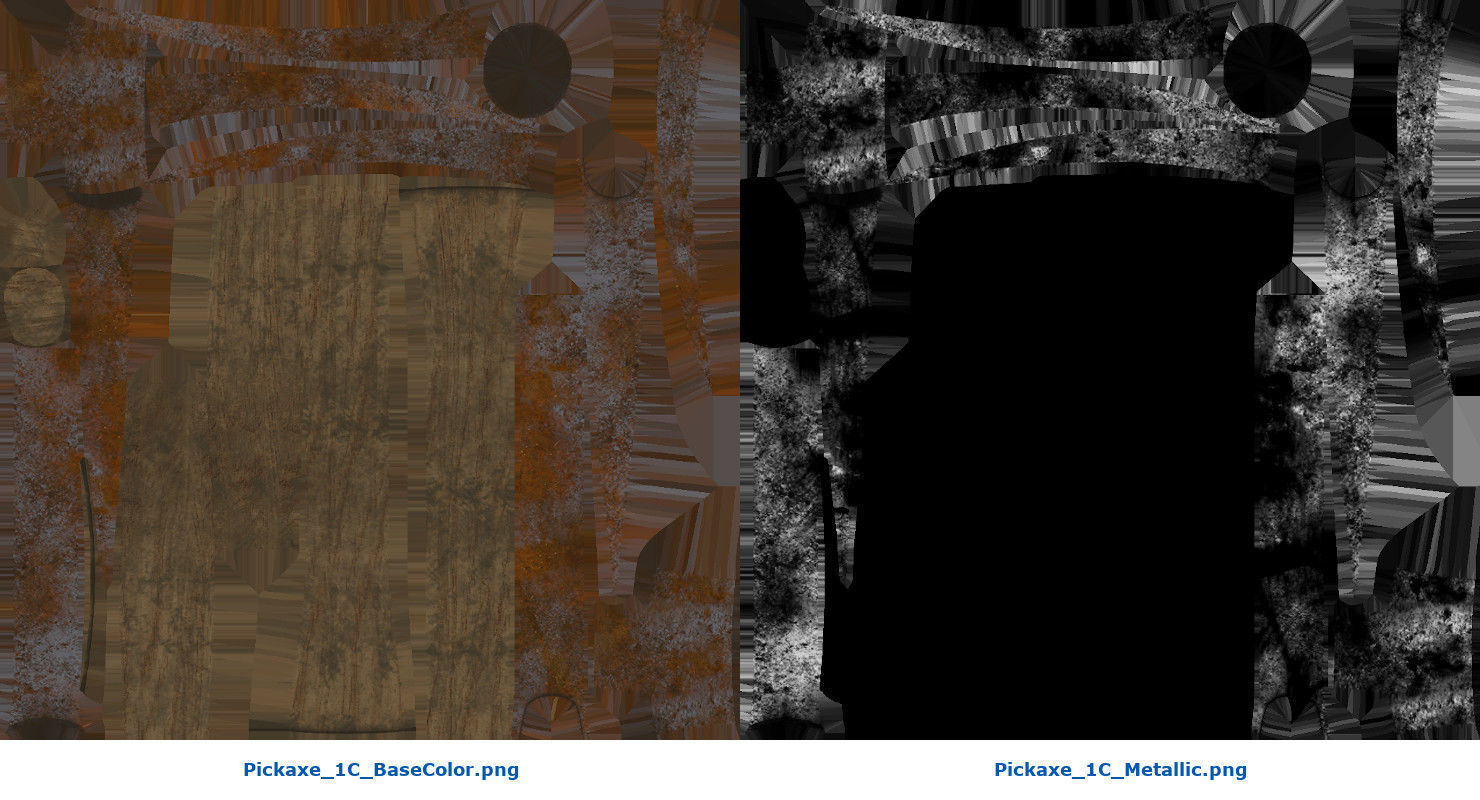 Pickaxe 1C Low-poly 3D model_7