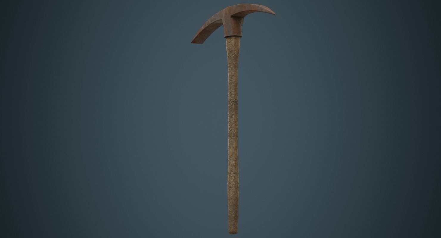 Pickaxe 1C Low-poly 3D model_3
