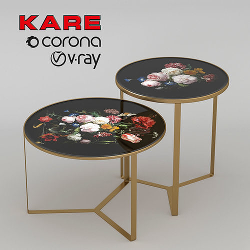 KARE Side Table Flores Low-poly 3D model