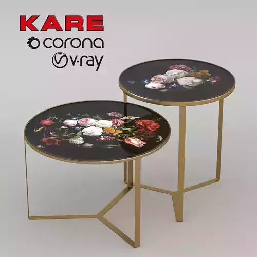 KARE Side Table Flores Low-poly 3D model