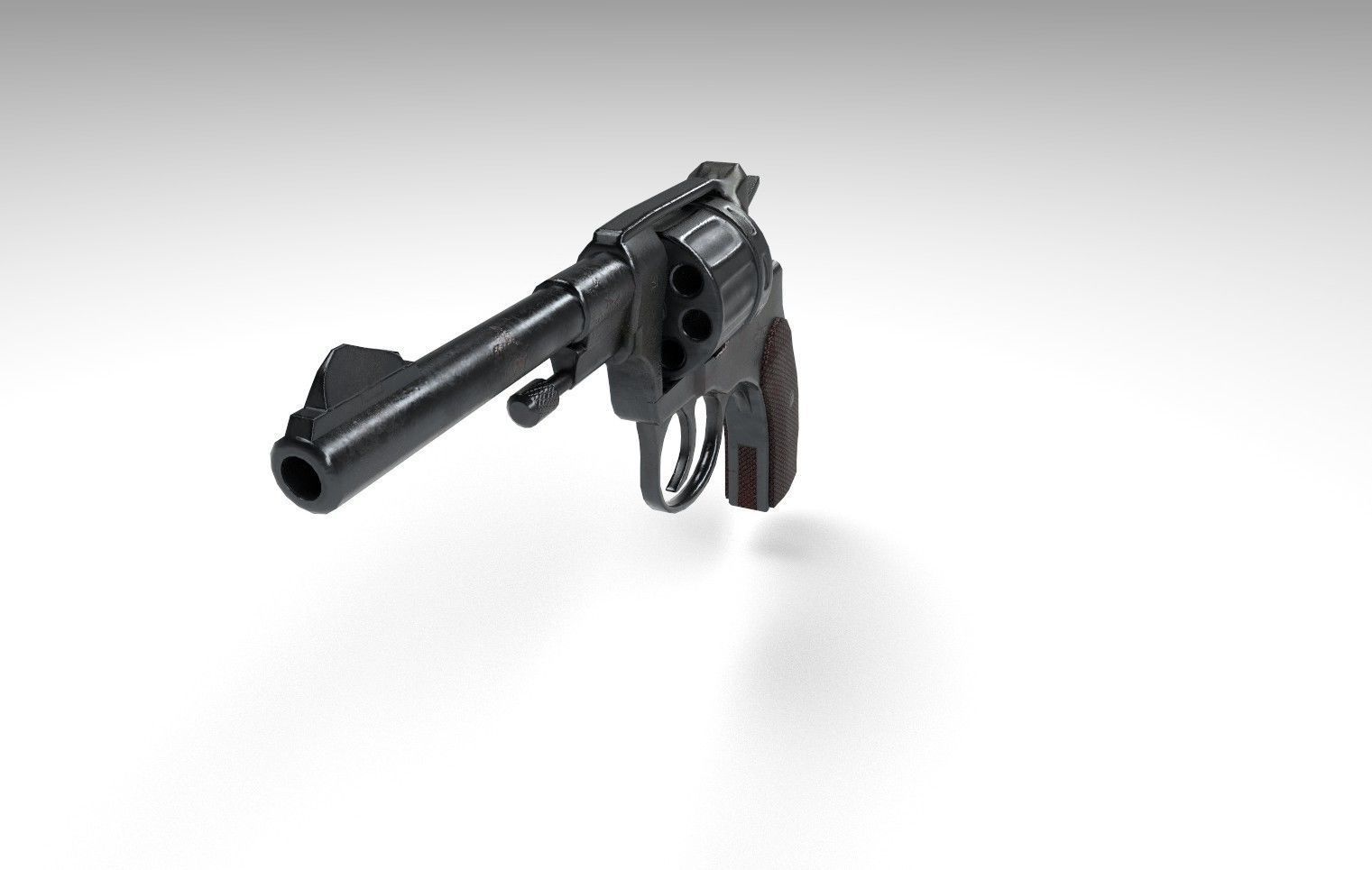 Revolver Nagant M1895 Low-poly 3D model_1