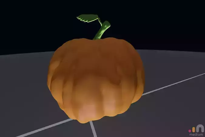 Halloween Pumpkin High Level of Detail Organic Looking 3D model