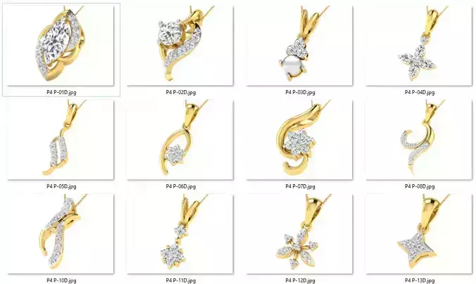 37 Women Delicate light charms weight Pendant 3dm stl render 