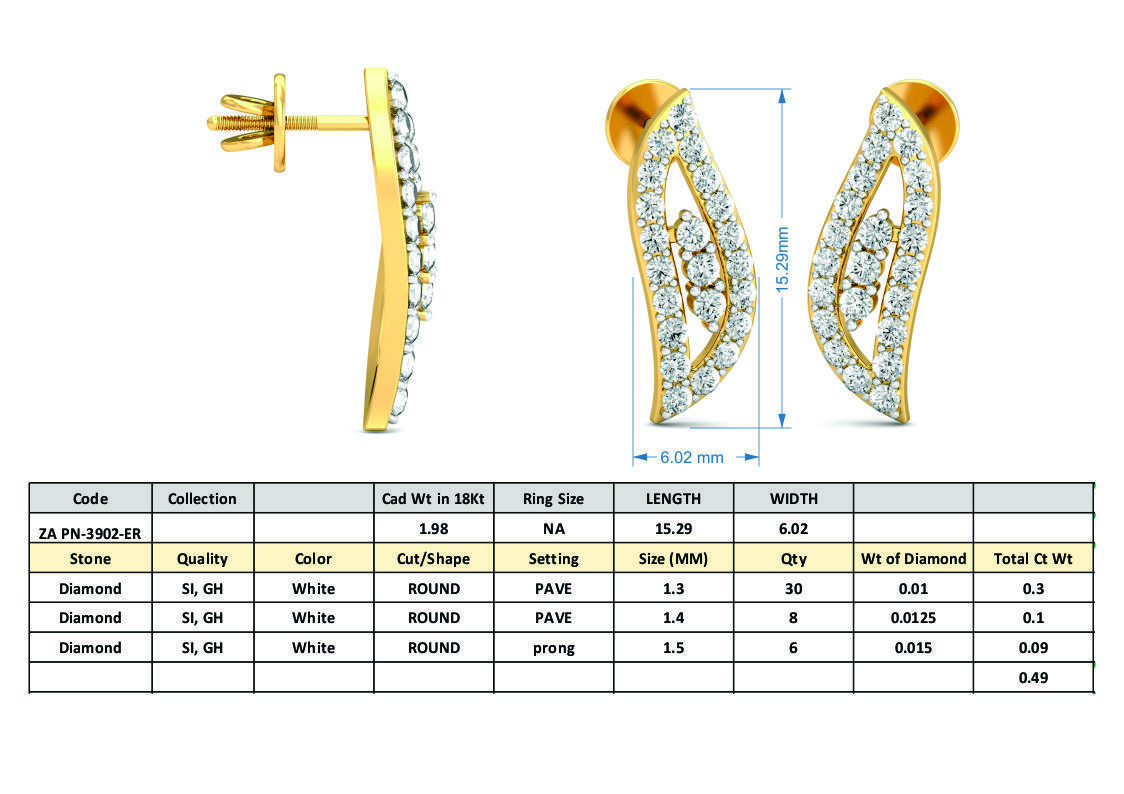 36 Women pendant-earrings set 3dm stl render detail 3D print model_50