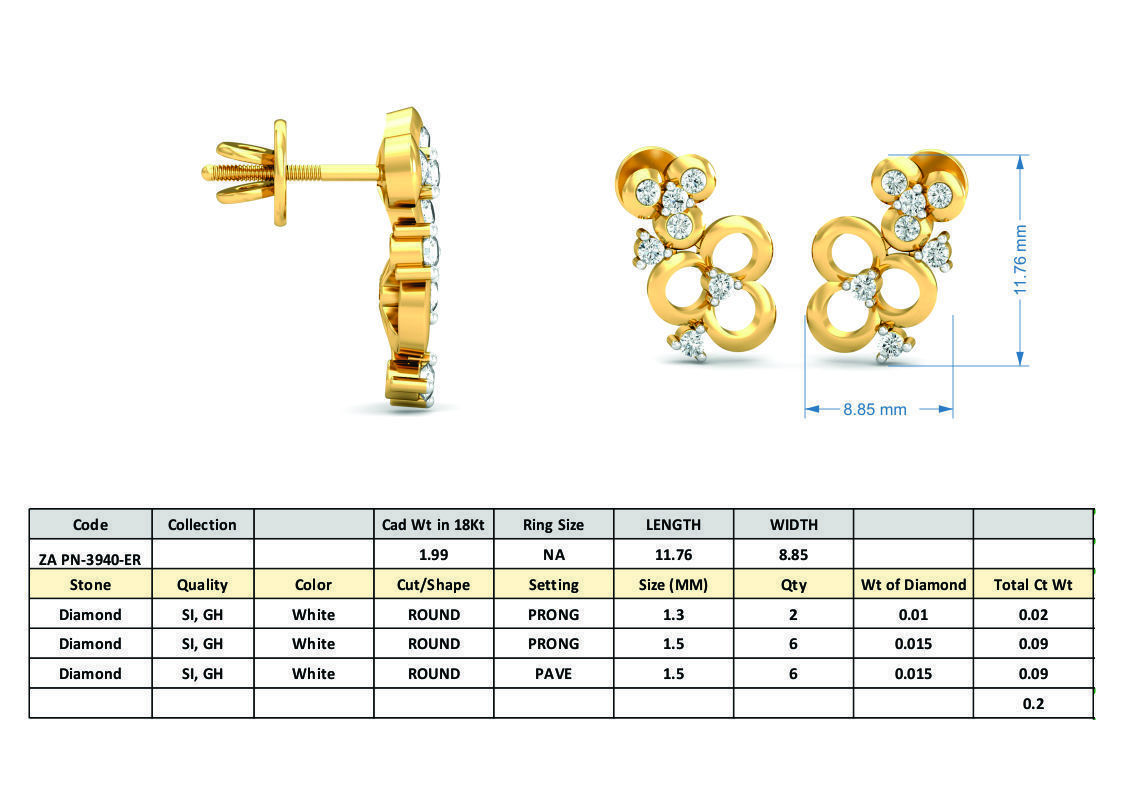36 Women pendant-earrings set 3dm stl render detail 3D print model_21