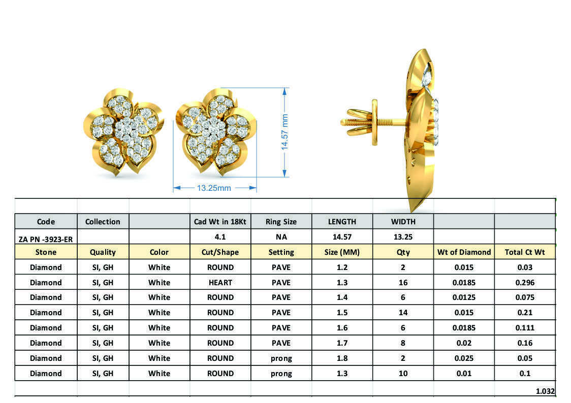 36 Women pendant-earrings set 3dm stl render detail 3D print model_31