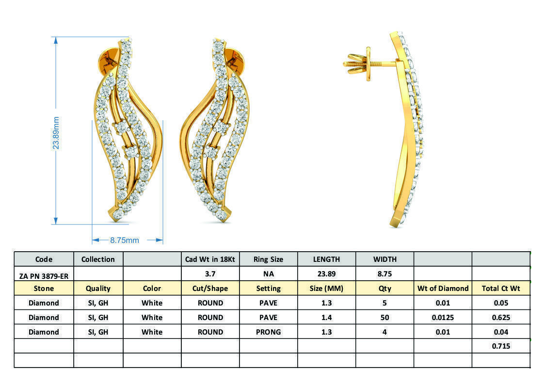 36 Women pendant-earrings set 3dm stl render detail 3D print model_71