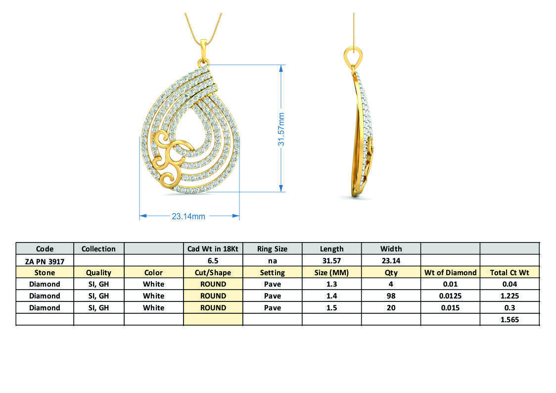 36 Women pendant-earrings set 3dm stl render detail 3D print model_36