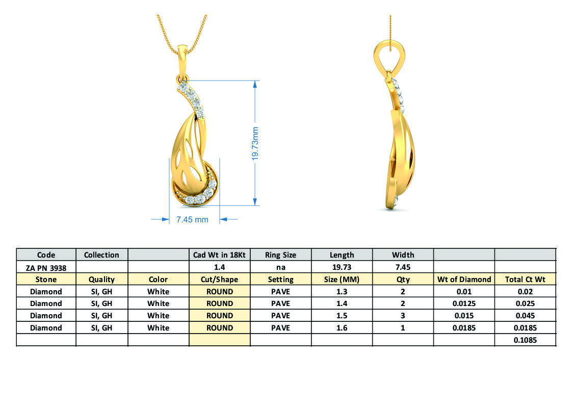 36 Women pendant-earrings set 3dm stl render detail 3D print model_22