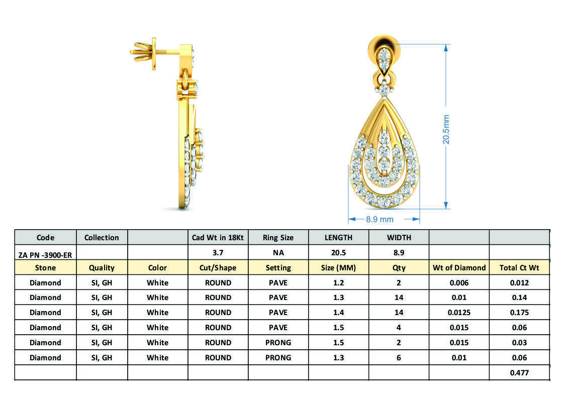 36 Women pendant-earrings set 3dm stl render detail 3D print model_55
