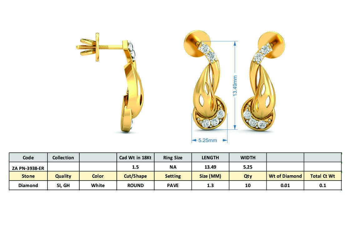 36 Women pendant-earrings set 3dm stl render detail 3D print model_23