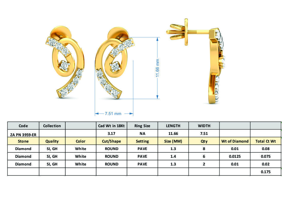 36 Women pendant-earrings set 3dm stl render detail 3D print model_17