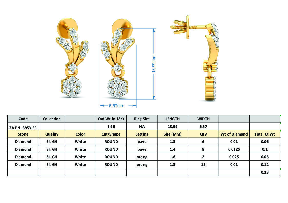 36 Women pendant-earrings set 3dm stl render detail 3D print model_9