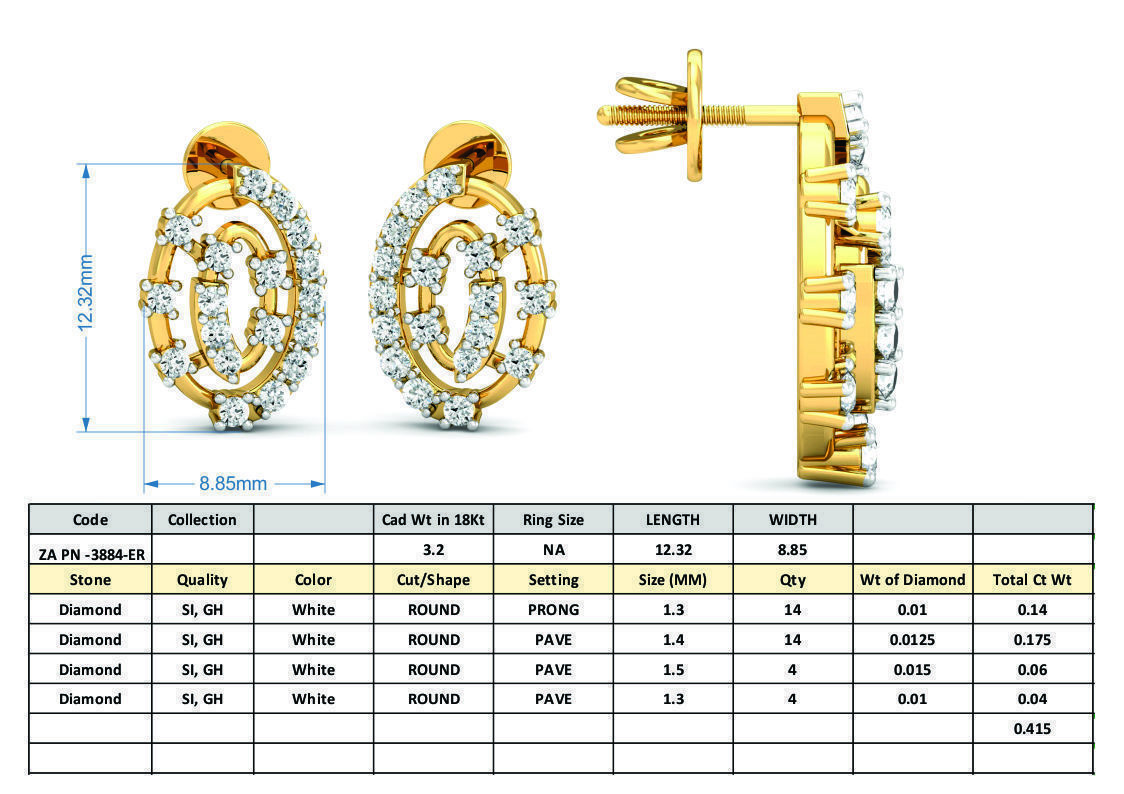 36 Women pendant-earrings set 3dm stl render detail 3D print model_69