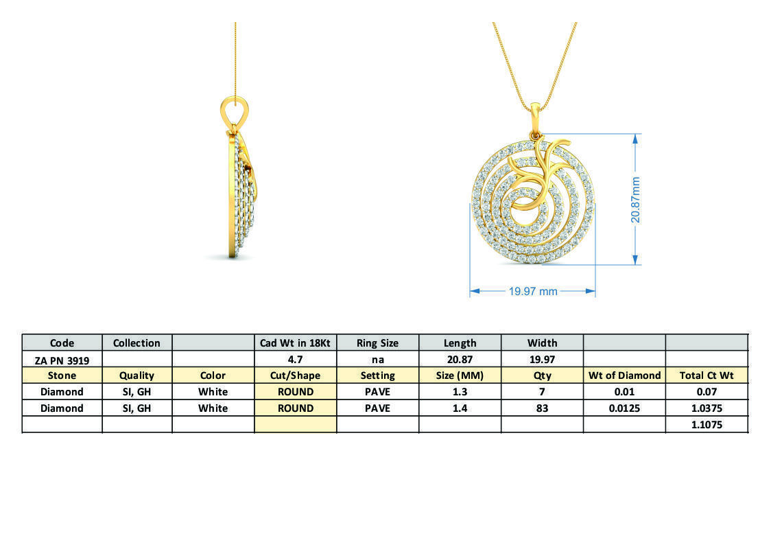 36 Women pendant-earrings set 3dm stl render detail 3D print model_34