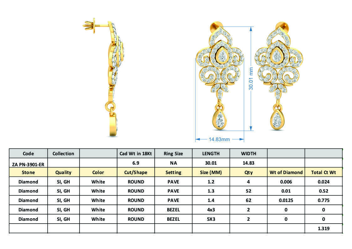 36 Women pendant-earrings set 3dm stl render detail 3D print model_52