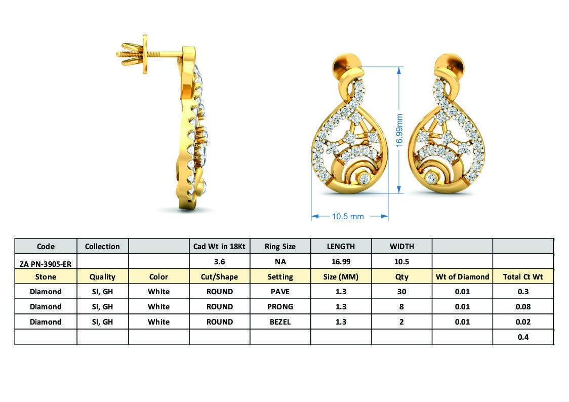 36 Women pendant-earrings set 3dm stl render detail 3D print model_47