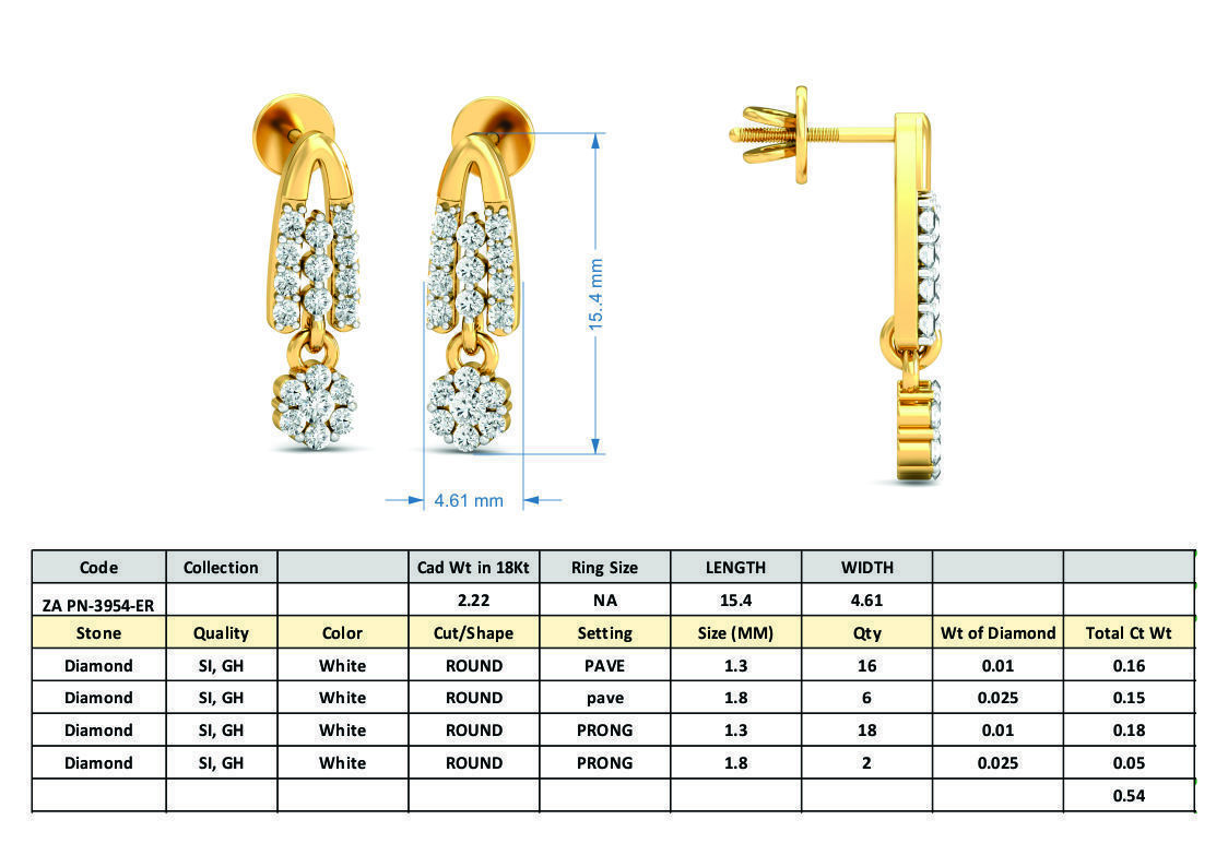 36 Women pendant-earrings set 3dm stl render detail 3D print model_11