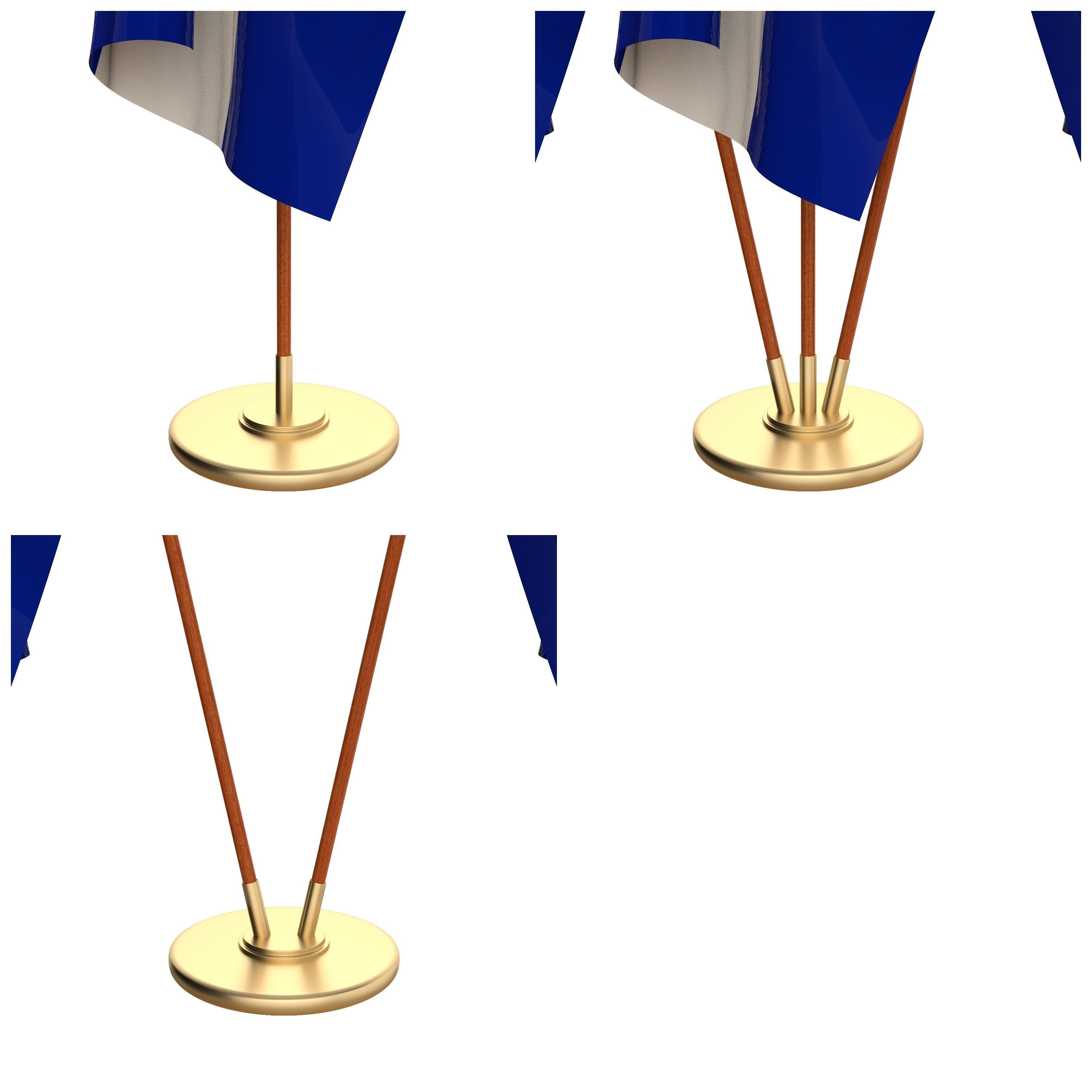 El Salvador Flag Pack 3D model_2