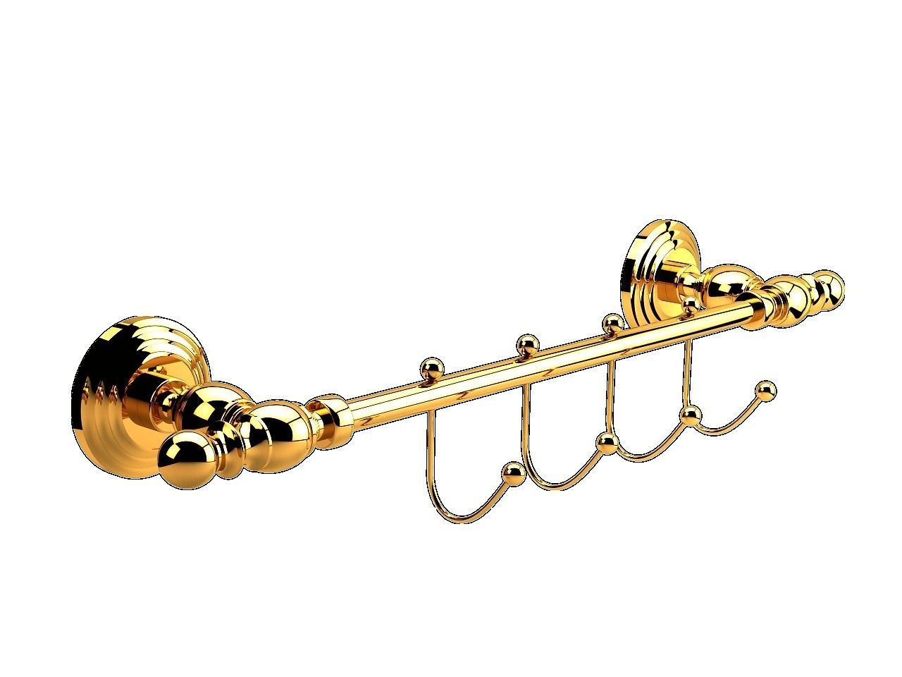 Ottoman Saffron Hanger Quadripartite 3D model_1