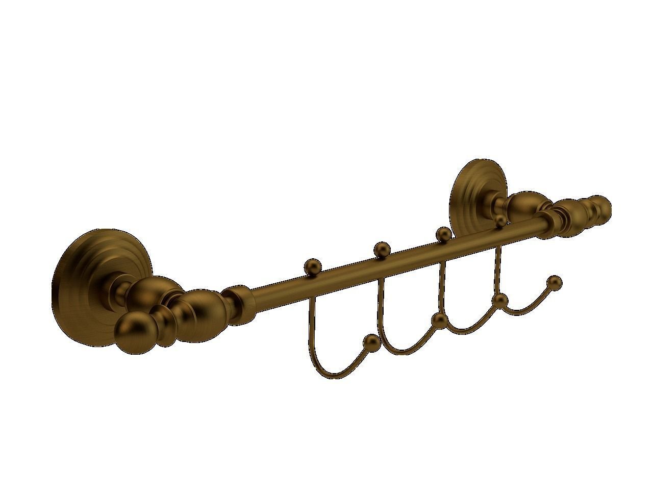 Ottoman Saffron Hanger Quadripartite 3D model_2