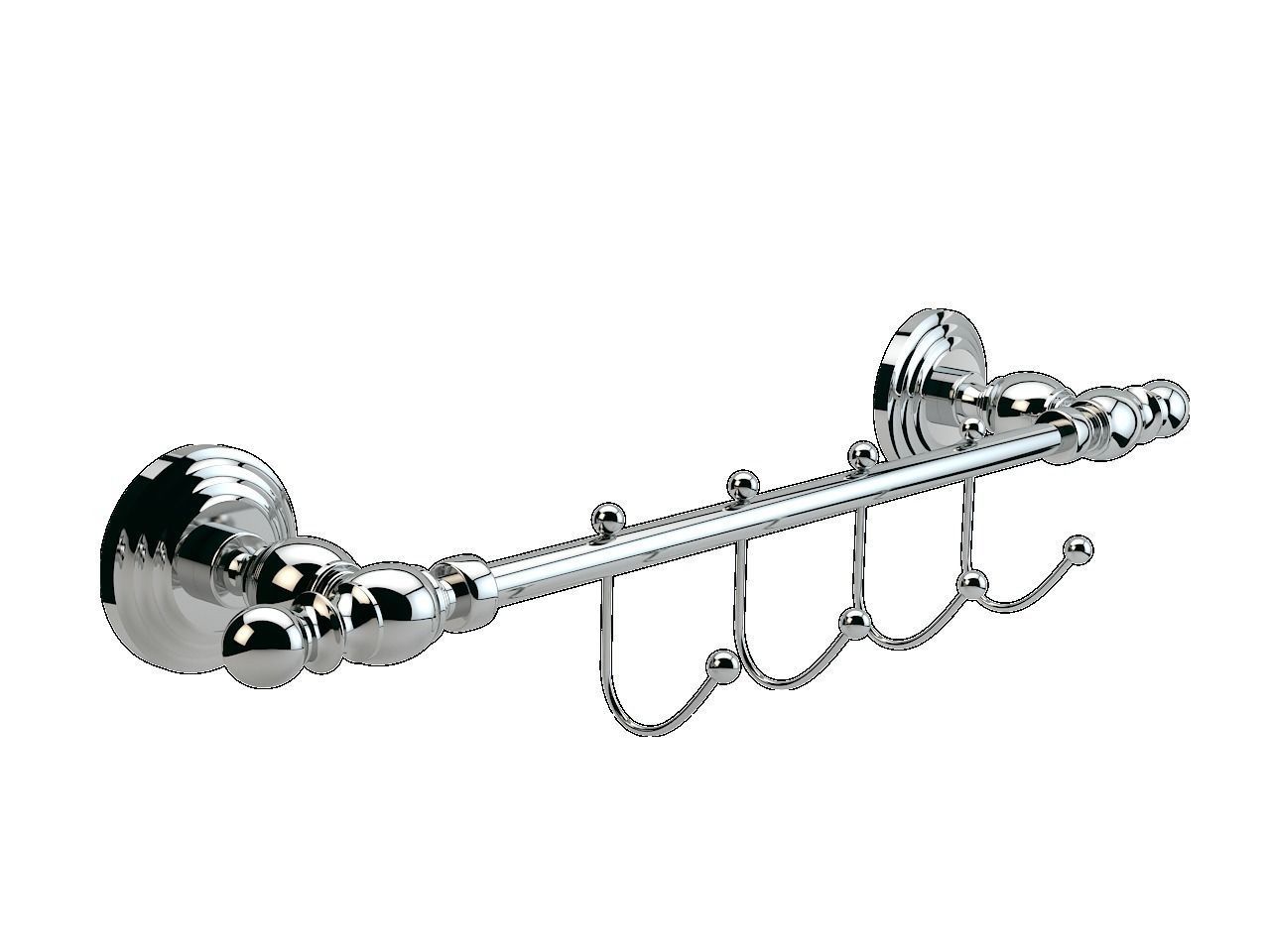 Ottoman Saffron Hanger Quadripartite 3D model_0