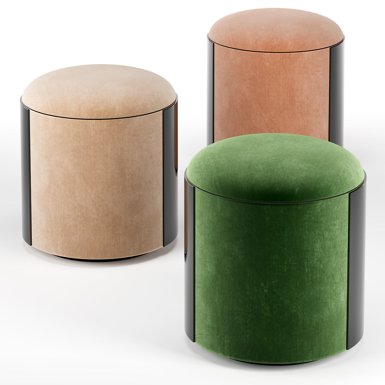 Manon Heritage Storage Stool ottaman 3D model_2