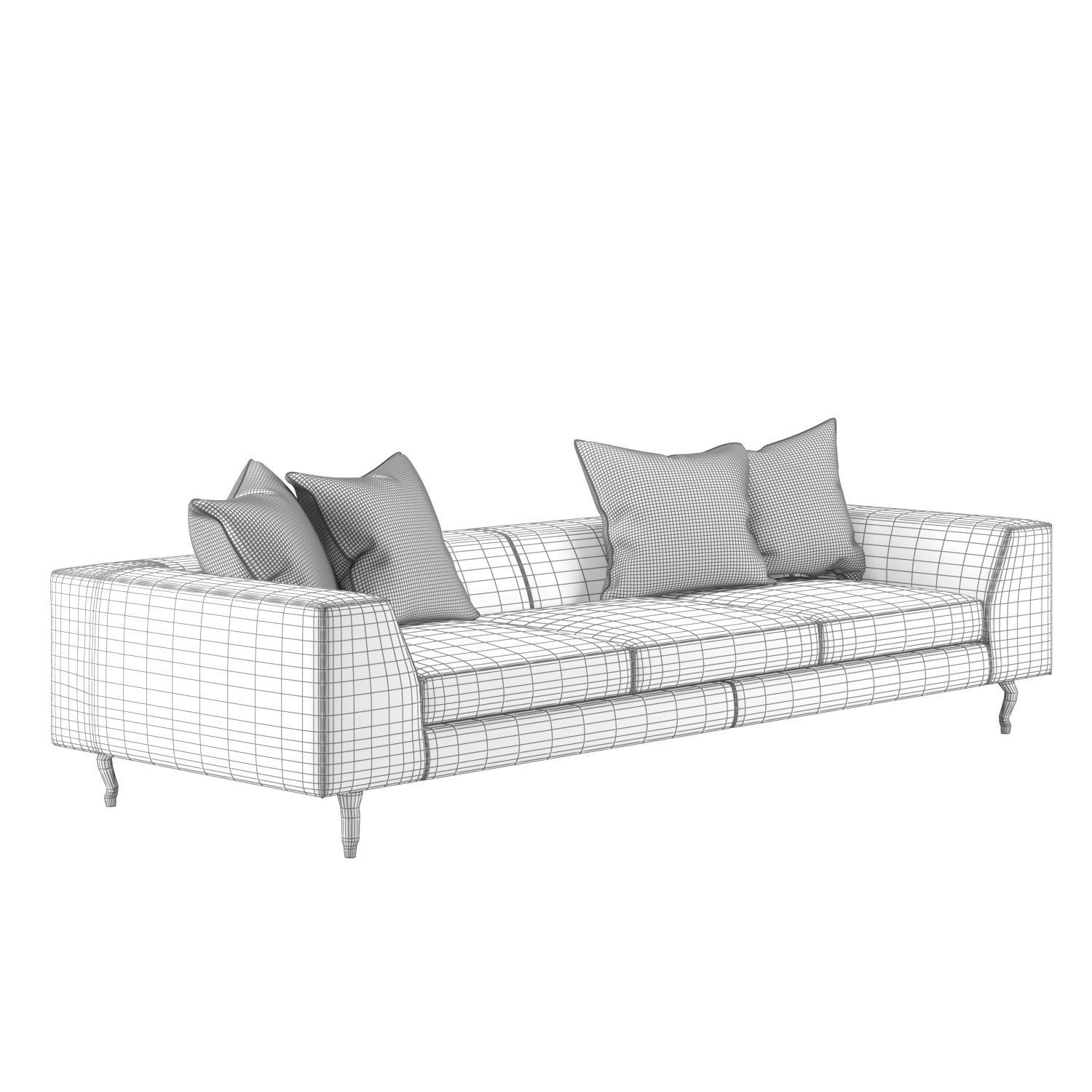 ZLiq Doubel Seater leather sofa by Marcel Wanders  3D model_2