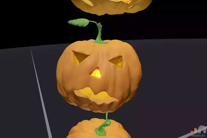 Jack O Lantern Pumpkin Face Have a Spooky Holiday 3D model