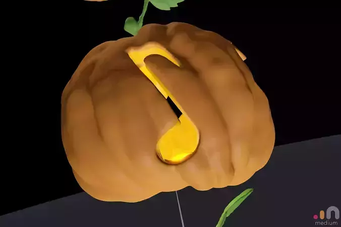 Symbols Theme Carved JackOlantern Pumpkin for Halloween 3D print model