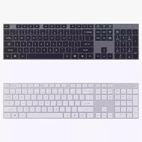 Slim Keyboard Low-poly 3D model