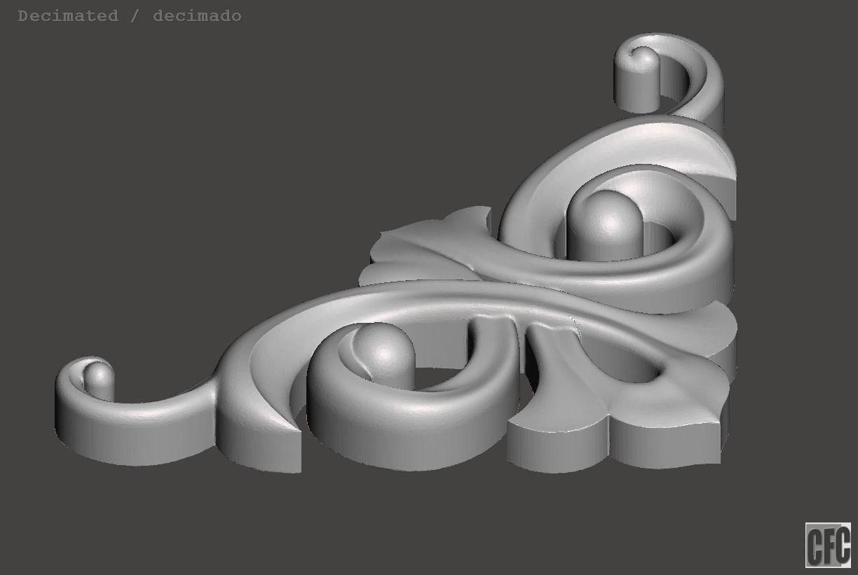 WoodCarving detail - 3d model for CNC - WCCFC0T 3D print model_17