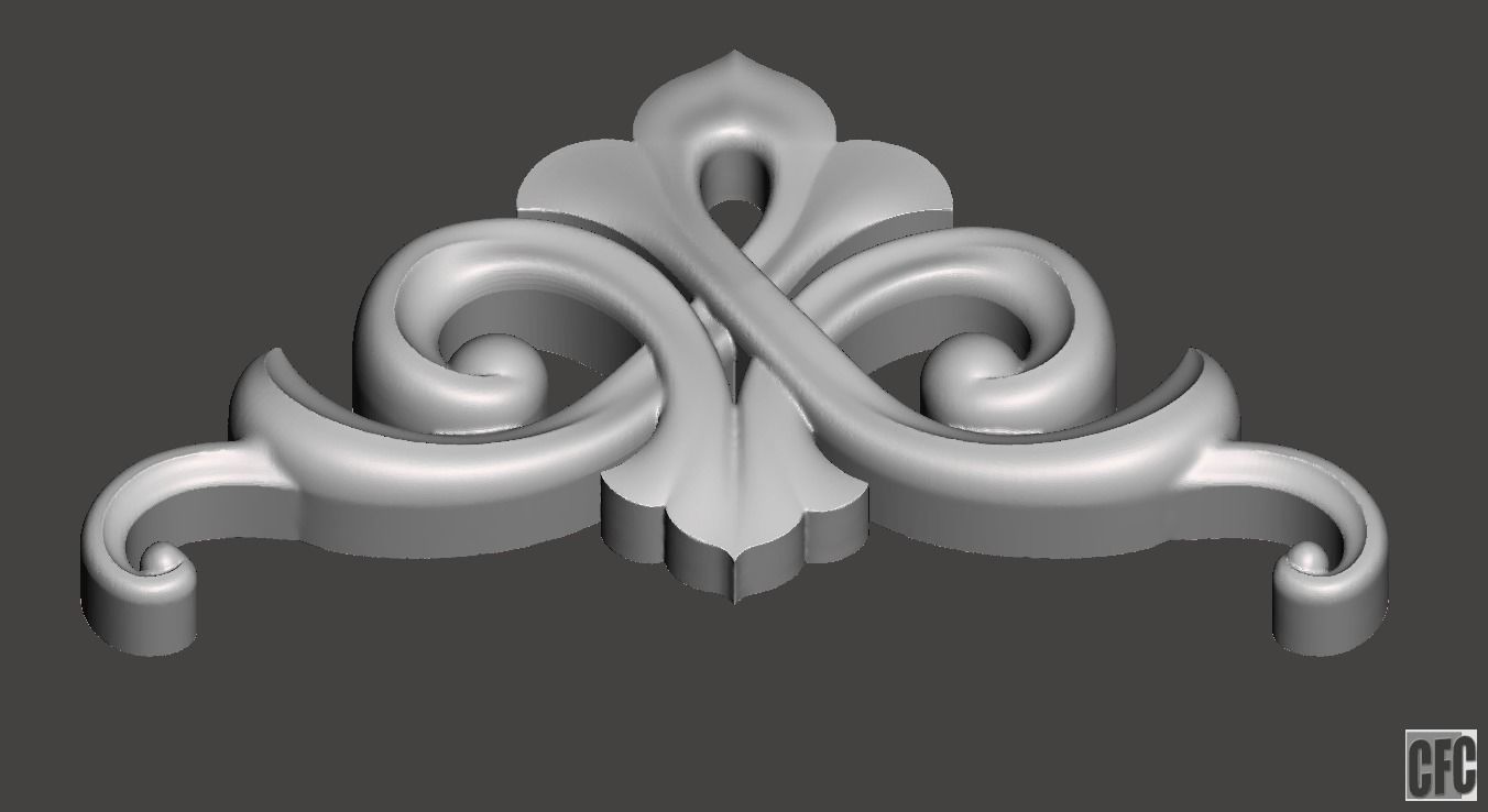 WoodCarving detail - 3d model for CNC - WCCFC0T 3D print model_5
