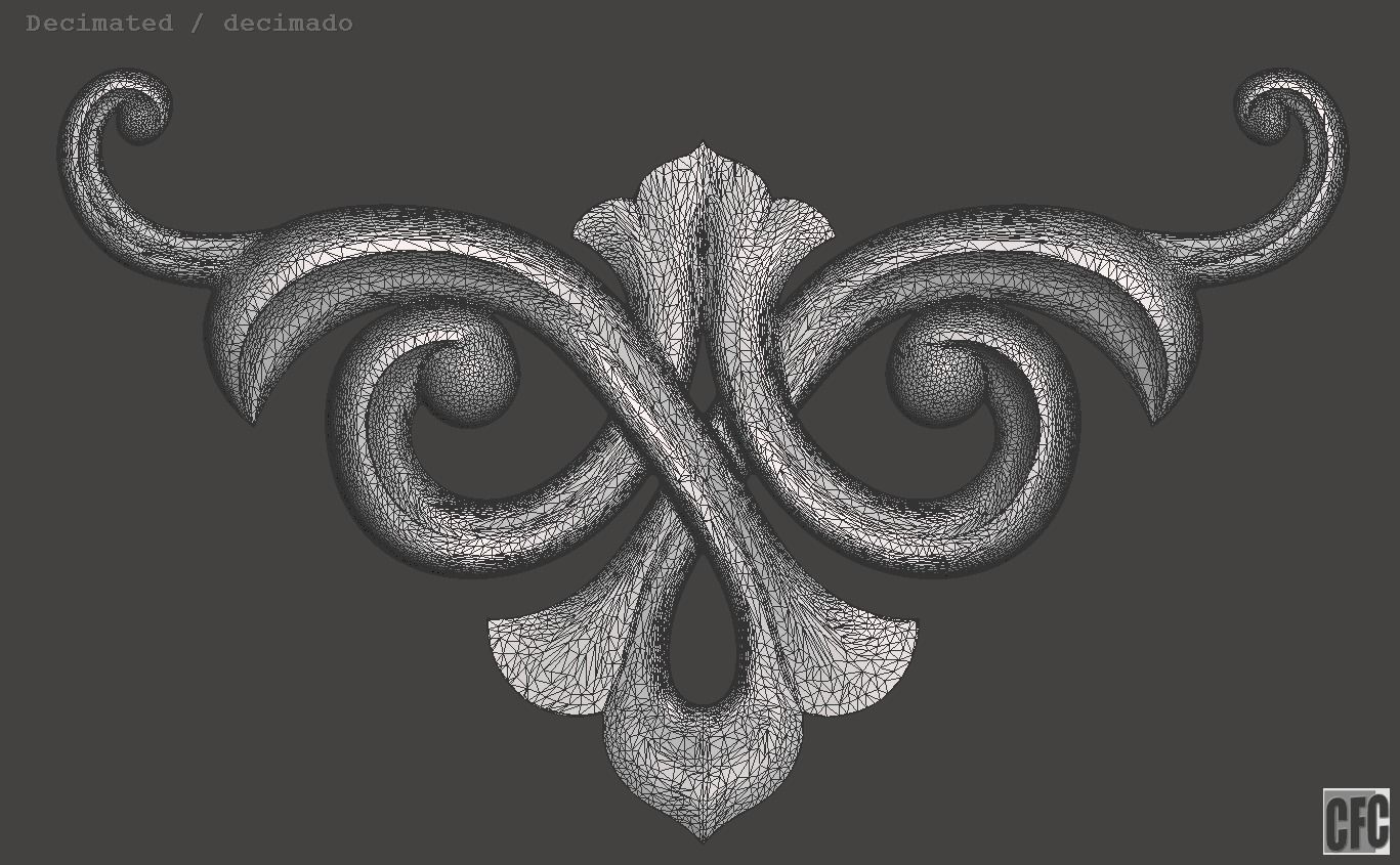 WoodCarving detail - 3d model for CNC - WCCFC0T 3D print model_20