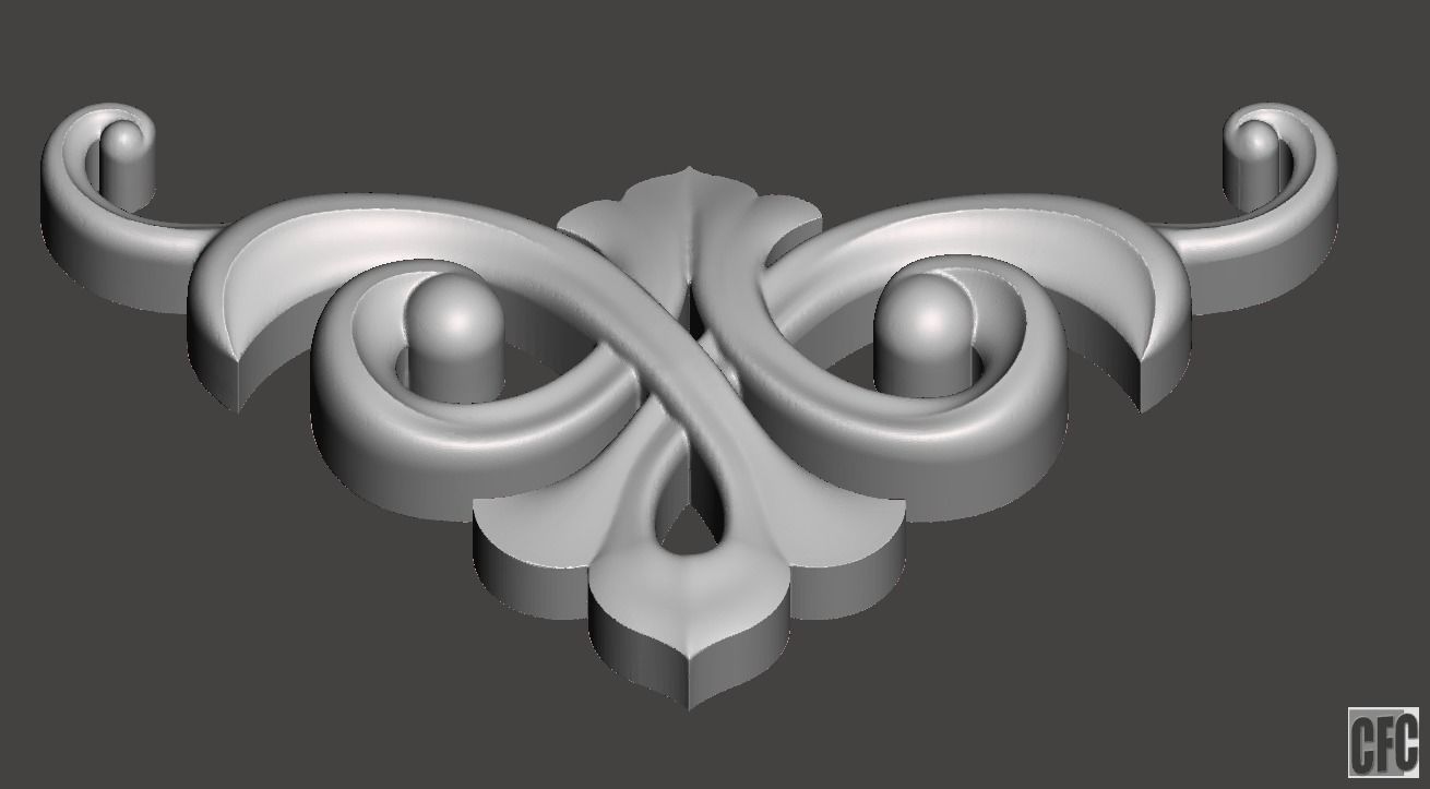 WoodCarving detail - 3d model for CNC - WCCFC0T 3D print model_2
