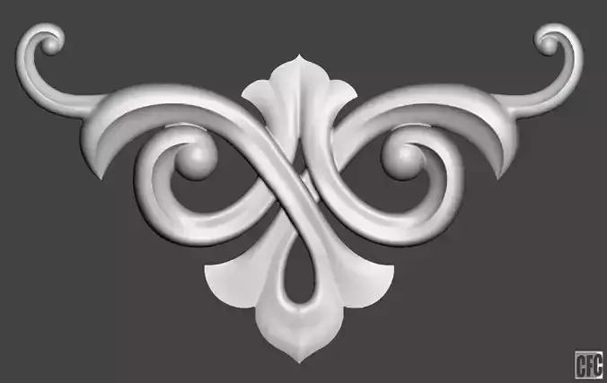 WoodCarving detail - 3d model for CNC - WCCFC0T 3D print model